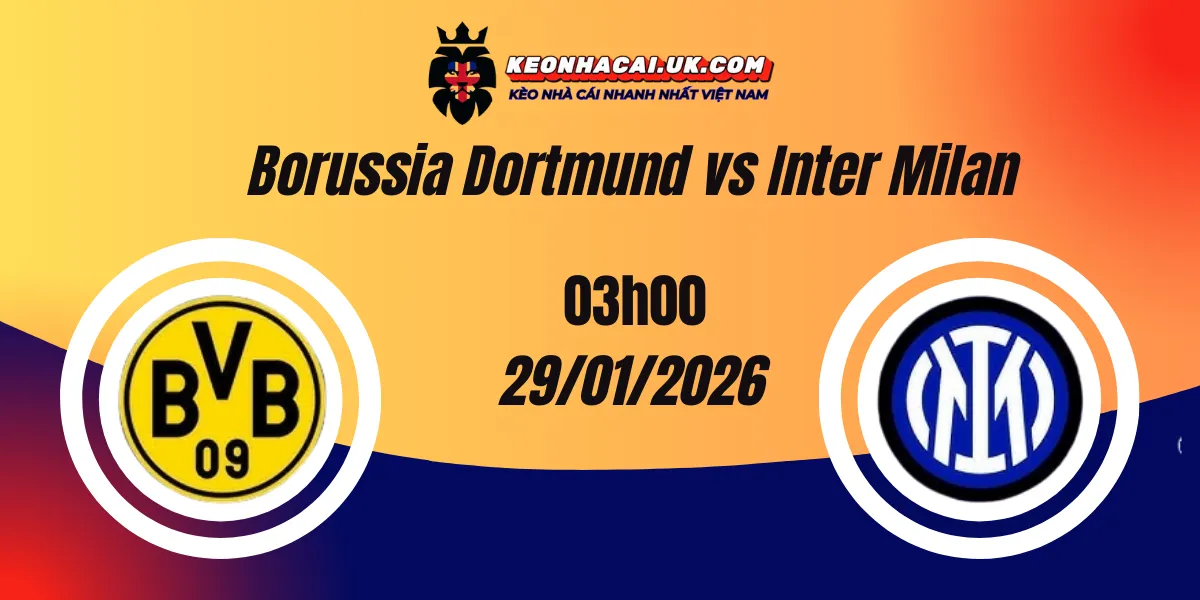 Nhận định Champions League: Dortmund vs Inter Milan 29/01/2026
